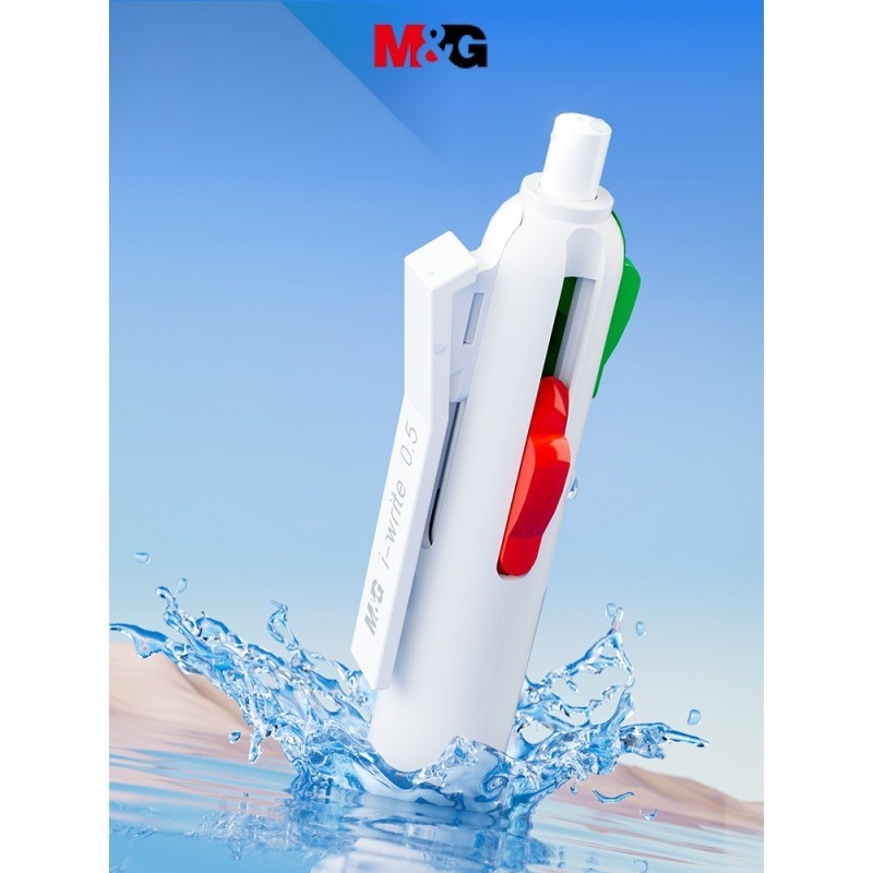M&G Bút Bi Bấm 4 Màu 0.5mm 0.7mm, Bút Bi Nhiều Màu, Xanh Dương / Đỏ / Đen / Xanh Lá