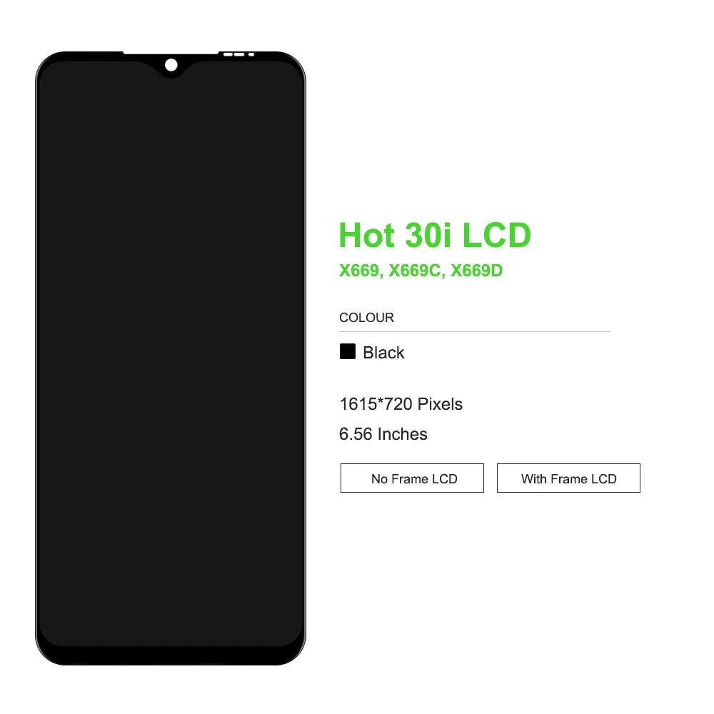 Dành Cho Infinix hot 30i X669 X669C Màn Hình Hiển Thị LCD Bộ Số Hóa Bảng Điều Khiển Cảm Ứng
