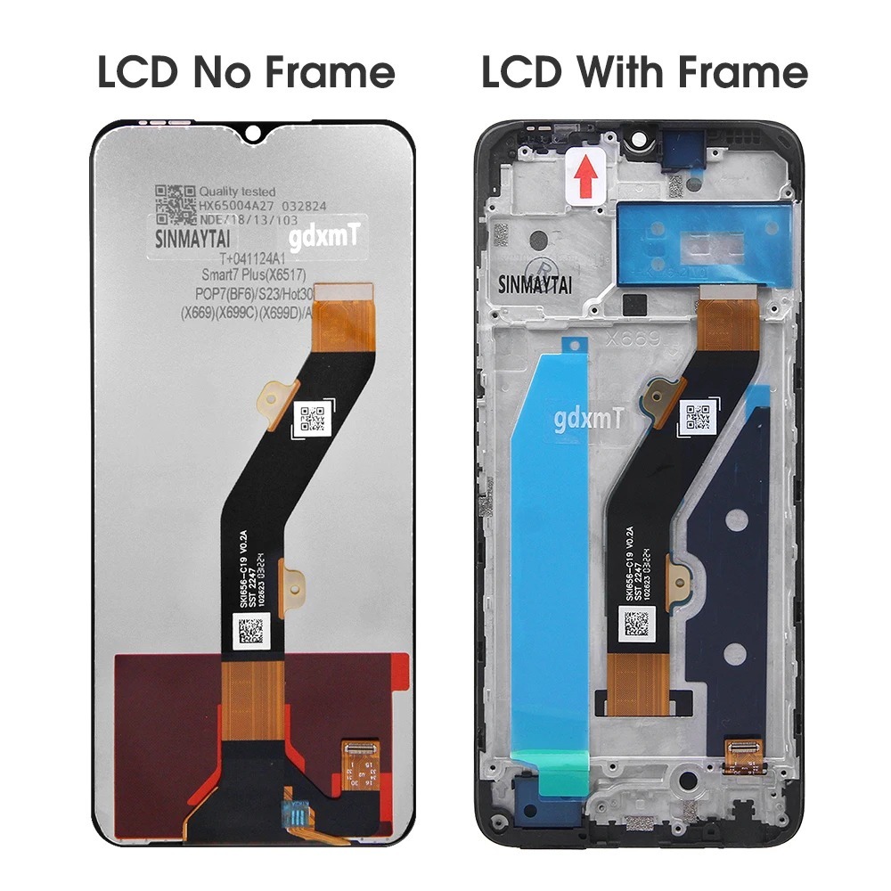 Dành Cho Infinix hot 30i X669 X669C Màn Hình Hiển Thị LCD Bộ Số Hóa Bảng Điều Khiển Cảm Ứng