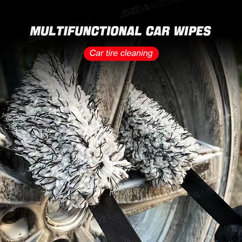 Bàn chải rửa xe SEAMETAL bàn chải làm sạch bánh xe Bàn chải bánh xe sợi nhỏ cọ chà rửa chi tiết ngóc ngách xe máy ô tô