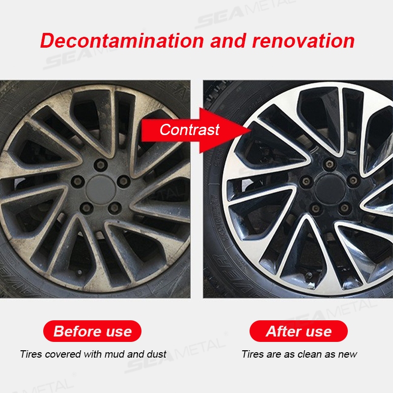 Bàn chải rửa xe SEAMETAL bàn chải làm sạch bánh xe Bàn chải bánh xe sợi nhỏ cọ chà rửa chi tiết ngóc ngách xe máy ô tô