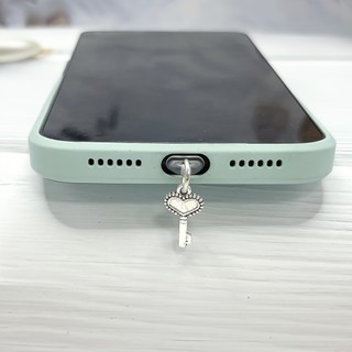 Điện Thoại Di Động Cắm Chống Bụi Hợp Kim Tự Làm Chìa Khóa Trái Tim Đào Và Ngôi Sao Rỗng Mặt Dây Chuyền Nhỏ Lỗ Điện Thoại Di Động Cắm Chống Bụi