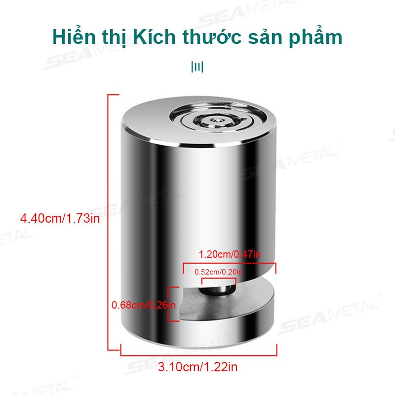 Khóa Phanh Đĩa Chống Trộm Xe Đạp SEAMETAL Xe Máy Thép Đúc Nguyên Khối Nhỏ Gọn Tiện Lợi