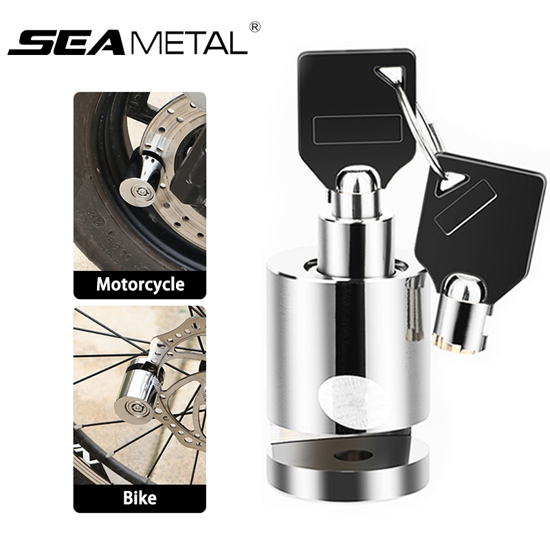 Khóa Phanh Đĩa Chống Trộm Xe Đạp SEAMETAL Xe Máy Thép Đúc Nguyên Khối Nhỏ Gọn Tiện Lợi