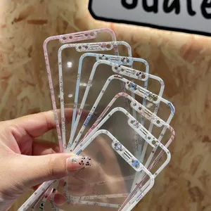 Phim hoạt hình mới Khung kính màu Thích hợp cho Apple 17ProMax HD 16pro max Kính cường lực iPhone13 / 12 / 11 / XR Phim toàn màn hình 12ProMax Phim chống cháy nổ 15plus / 14 có hoa văn