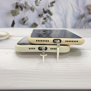 Điện Thoại Di Động Chống Bụi Cắm Hợp Kim DIY Mini Retro Sword Mặt Dây Chuyền Điện Thoại Di Động Trang Trí Chống Bụi Cắm