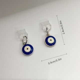 Trang trí điện thoại di động Phích cắm chống bụi Hợp kim tự làm Mặt dây chuyền mắt Mini màu xanh ba chiều Lỗ điện thoại di động Phích cắm chống bụi