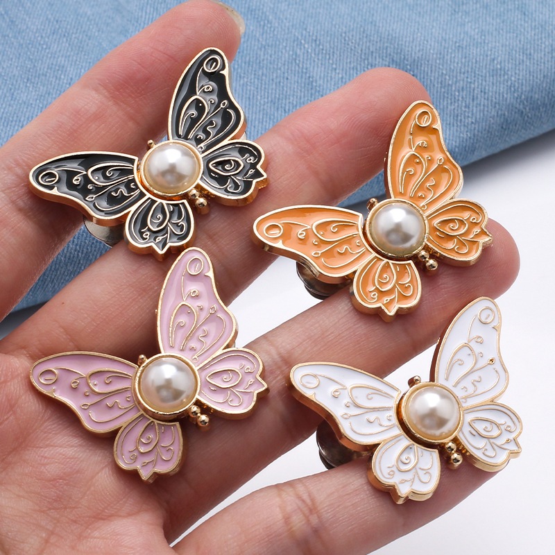 [Yunyuan] 2 Khóa thắt lưng bướm màu Y2kCandy Kim cương giả ngọt ngào và nữ tính với trang trí eo nhỏ Một công cụ có thể rút ngắn đường thắt lưng của quần Kẹp thắt lưng sang trọng nhẹ nhàng