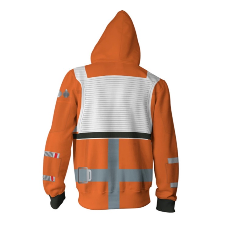 Áo Hoodie có dây kéo Star Wars Áo len thời trang in kỹ thuật số