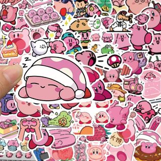 65 CÁI Kirby Trò Chơi Hoạt Hình Dễ Thương Miếng Dán Trang Trí Laptop Notebook Miếng Dán Chống Thấm Nước Trẻ Em
