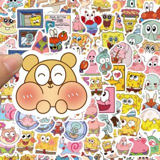 94 Chiếc SpongeBob Dán Anime Hoạt Hình Kawaii Laptop Điện Thoại Guitar Miếng Dán Đồ Chơi Trẻ Em Quà Tặng DIY
