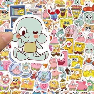 94 Chiếc SpongeBob Dán Anime Hoạt Hình Kawaii Laptop Điện Thoại Guitar Miếng Dán Đồ Chơi Trẻ Em Quà Tặng DIY