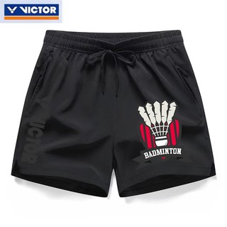 Quần short cầu lông chuyên nghiệp mới của Victor dành cho nam và nữ, quần short thể thao thi đấu và tập tennis thoáng khí khô nhanh