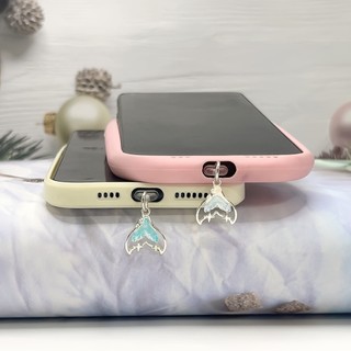 Điện Thoại Di Động Trang Trí Chống Bụi Cắm Tự Làm Hợp Kim Rỗng Nhiều Màu Sắc Nàng Tiên Cá Đuôi Mặt Dây Chuyền Nhỏ Lỗ Điện Thoại Di Động Chống Bụi Cắm