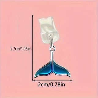 Điện Thoại Di Động Chống Bụi Cắm Hợp Kim DIY Đại Dương Xanh Nàng Tiên Cá Đuôi Mặt Dây Chuyền Nhỏ Trang Trí Điện Thoại Di Động Chống Bụi Cắm