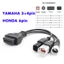 Dành Cho Xe Máy Yamaha 3PIN 4PIN OBD 2 Cáp Nối Dài OBD 2 Cáp Kết Nối Xe Máy Cho Xe HONDA Moto 6PIN Đến 16PIN OBD2 Cáp Kết Nối Chẩn Đoán