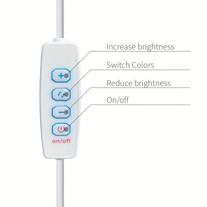 Ống đèn LED đa chức năng Licer 3 màu sáng Dải đèn mờ 9 cấp độ cho tủ, kệ, bàn làm việc và màn hình chiếu sáng | BigBuy360 - bigbuy360.vn