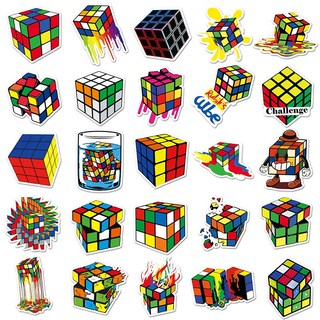 Bộ 50 Khối Rubik Miếng Dán Hoạt Hình Graffiti Hành Lý Laptop Đàn Guitar Quà Tặng Nhật Ký Miếng Dán Chống Thấm Nước