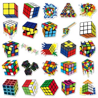 Bộ 50 Khối Rubik Miếng Dán Hoạt Hình Graffiti Hành Lý Laptop Đàn Guitar Quà Tặng Nhật Ký Miếng Dán Chống Thấm Nước