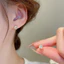 Dây chuyền titan không gỉ mạ vàng 18k mặt đá tròn thời trang đơn giản nhẹ nhàng dành cho nữ