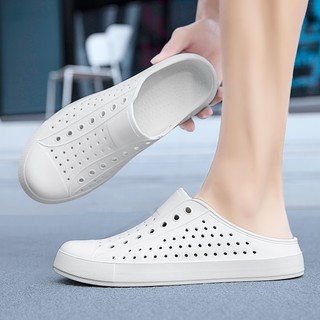 Giày Sandal Chống Thấm Nước Bé Trai Phong Cách Nhẹ Dép Size Lớn Nhật Bản Hàn Quốc Giày Lỗ Chống Trơn Trượt Mềm Q Dép Chống Thấm Nước Thoải Mái Phiên Bản Hàn Quốc Cặp Đôi Dép Đế Bằng Thông Thường Thoát Nước Nhanh Khô Nửa