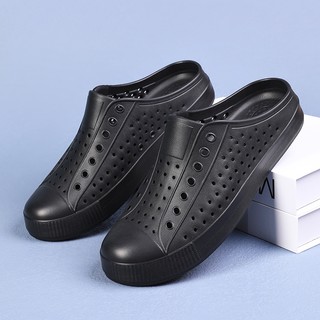Giày Sandal Chống Thấm Nước Bé Trai Phong Cách Nhẹ Dép Size Lớn Nhật Bản Hàn Quốc Giày Lỗ Chống Trơn Trượt Mềm Q Dép Chống Thấm Nước Thoải Mái Phiên Bản Hàn Quốc Cặp Đôi Dép Đế Bằng Thông Thường Thoát Nước Nhanh Khô Nửa