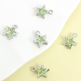 10 Chiếc Quyến Rũ Pentagram Rỗng 3D Quyến Rũ Với Tích Hợp Đá Nhiều Màu Sắc Lấp Lánh, Vòng Cổ Thời Trang Vòng Tay Bông Tai Dây Xích Điện Thoại DIY Tinh Tế Mặt Dây Ngôi Sao Năm Cánh