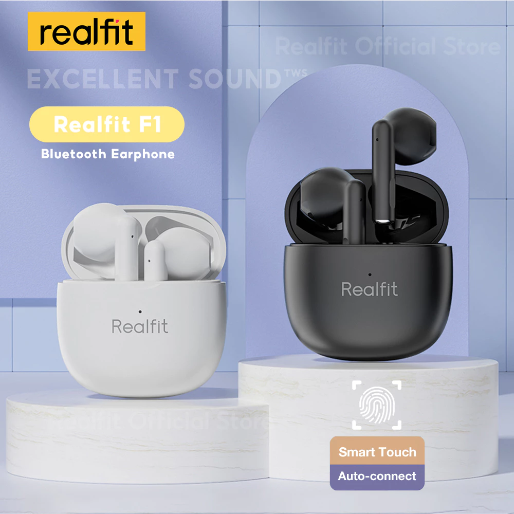 Realfit F1 - tai nghe và hộp sạc