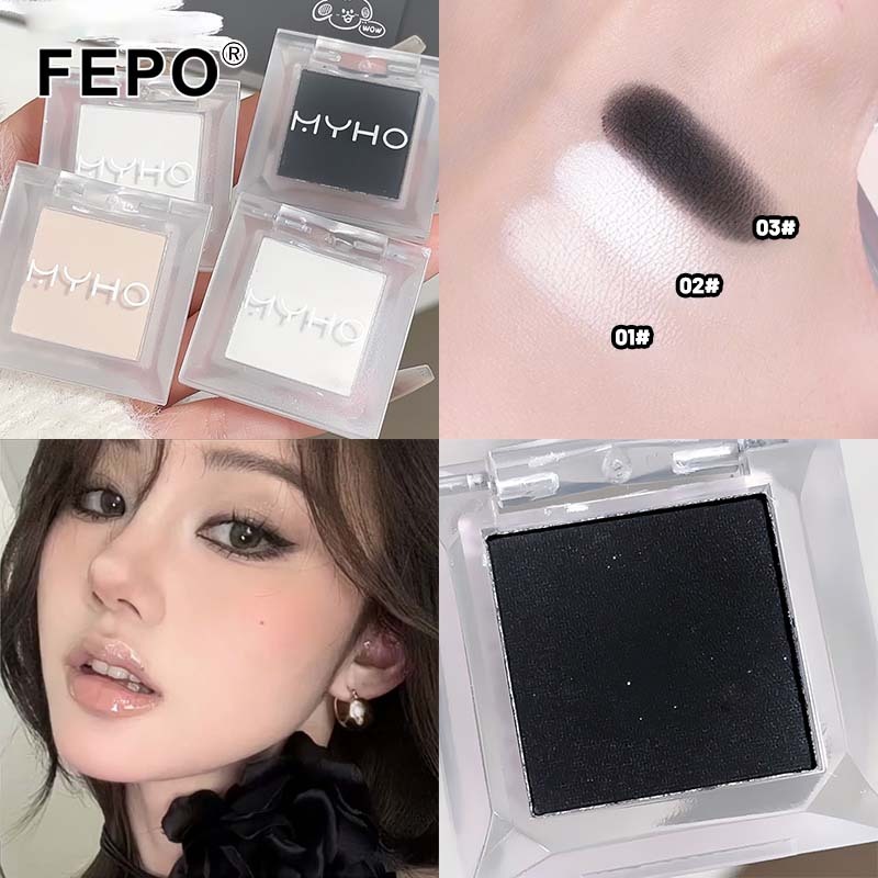 Myho đơn sắc quyến rũ bóng mắt nâu sẫm sáng bóng dễ thương Hàn Quốc mềm mại màu hồng bầu không khí đen