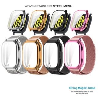 Dành cho Redmi Watch 5 Active / 5 Lite Dây đeo 2in1 + Vỏ Milanese Dây đeo bằng thép không gỉ Vòng đeo tay Vòng đeo tay Khóa từ tính
