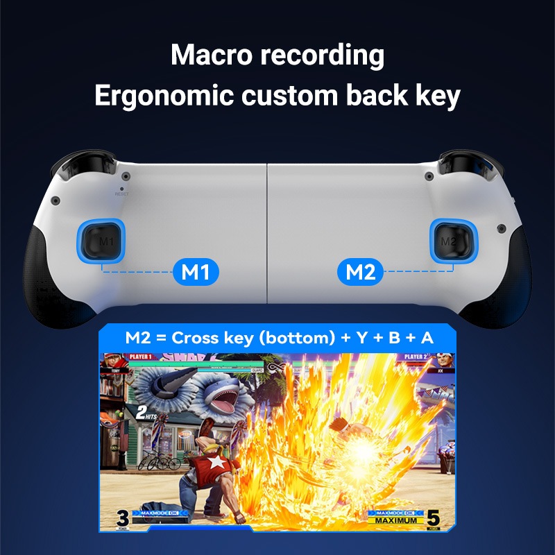 Bộ điều khiển trò chơi không dây có thể thu vào Maoedge Tay cầm chơi Game có dây hội trường kép cho bộ điều khiển Android iOS