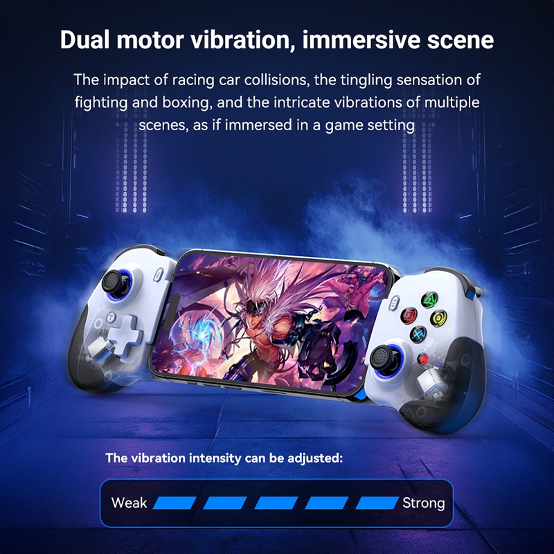 Bộ điều khiển trò chơi không dây có thể thu vào Maoedge Tay cầm chơi Game có dây hội trường kép cho bộ điều khiển Android iOS