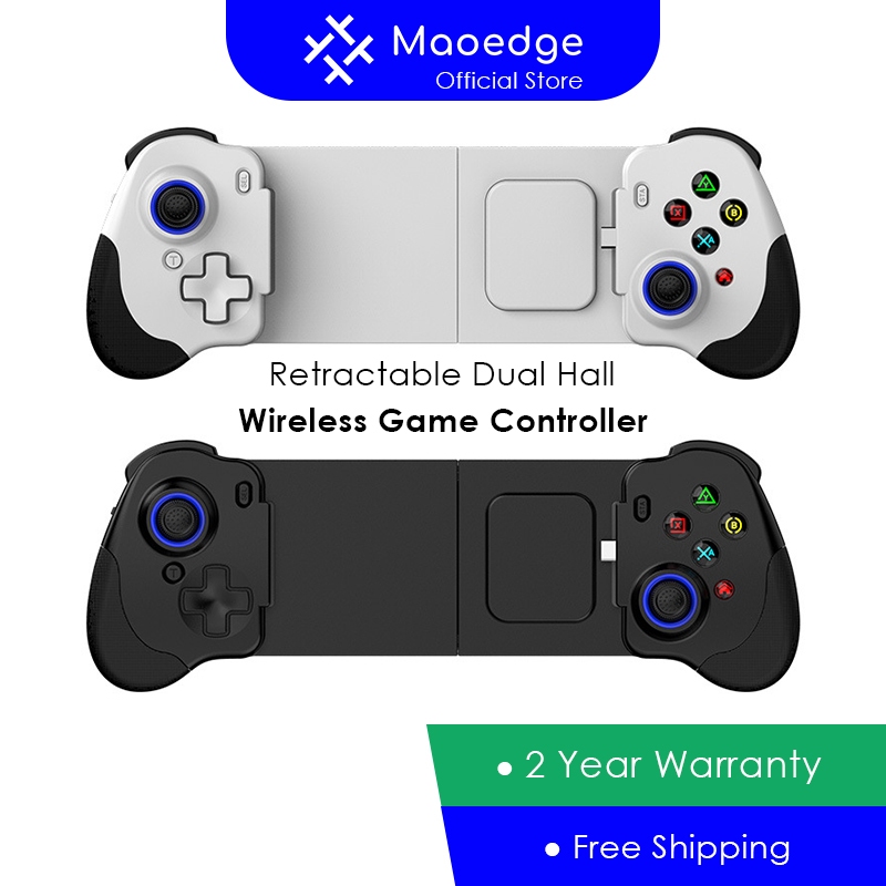 Bộ điều khiển trò chơi không dây có thể thu vào Maoedge Tay cầm chơi Game có dây hội trường kép cho bộ điều khiển Android iOS