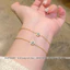 Dây chuyền titan không gỉ mạ vàng 18k mặt đá tròn thời trang đơn giản nhẹ nhàng dành cho nữ