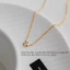 Dây chuyền titan không gỉ mạ vàng 18k mặt đá tròn thời trang đơn giản nhẹ nhàng dành cho nữ