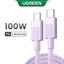Cáp sạc nhanh UGREEN PD 100W Type C được nâng cấp Cáp dữ liệu Chip E-Marker USB 3.0 cho iPhone 15, Samsung S24 Ultra, Điện thoại Xiaomi Android, iPad, Máy tính xách tay Mackbook Pro