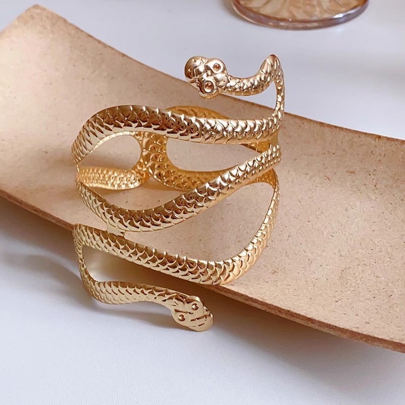 Châu Âu và Mỹ kim loại rắn trang sức mở vòng tay vàng vòng tay trang sức Ai Cập phụ nữ