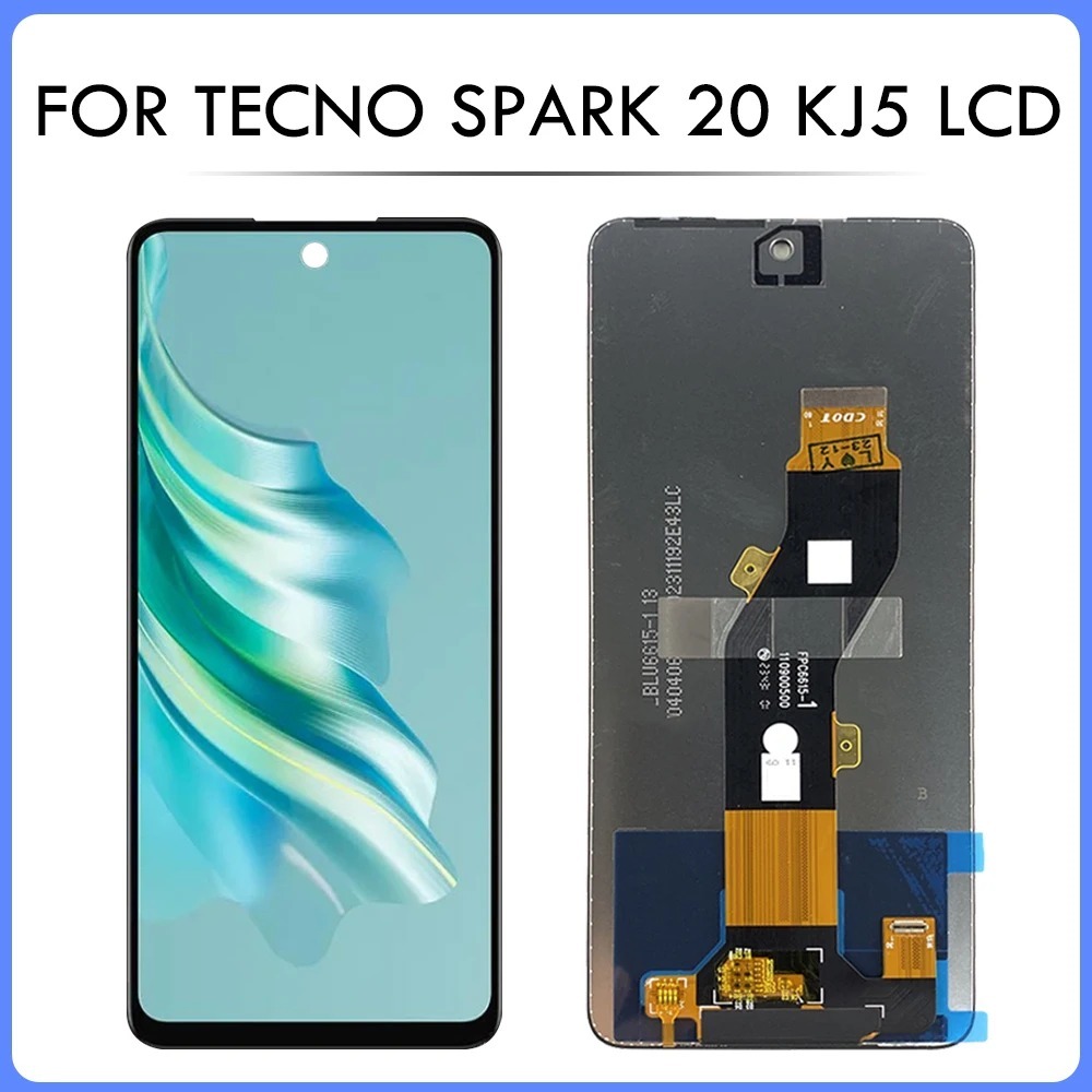 Dành Cho Tecno Spark 20 KJ5 Màn Hình LCD Bộ Số Hóa Màn Hình Cảm Ứng Có Khung Lắp Ráp