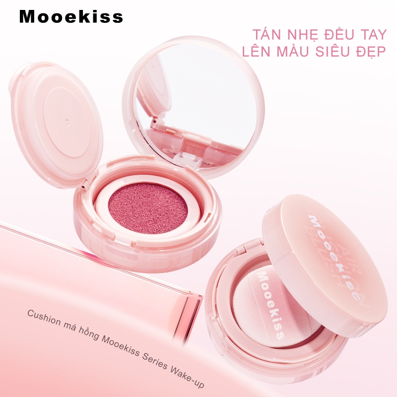 Má hồng kem Mooekiss phấn má hồng cushion Matte Màu nude tự nhiên Nhẹ nhàng không bóng dầu Nhỏ gọn 3.2g