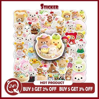 54 Chiếc Dễ Thương Rilakkuma Dán Hoạt Hình Dễ Thương Graffiti Đề Can Cho Trẻ Em Hoạt Hình Trang Trí Miếng Dán DIY