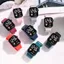 Đồng hồ điện tử Unisex Màn hình LED Phong cách thể thao, Dây cao su phong cách thời trang Hàn Quốc