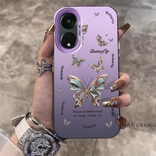 Ốp Lưng Cho OPPO Reno 8T 5G Reno 8T 4G Silicon Chất Liệu Mờ Vỏ Điện Thoại Thẩm Mỹ Cắt Kim Cương Thiết Kế Mới Họa Tiết Bướm TPU Mềm