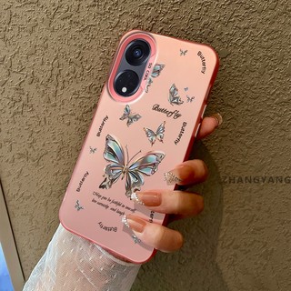 Ốp Lưng Cho OPPO Reno 8T 5G Reno 8T 4G Silicon Chất Liệu Mờ Vỏ Điện Thoại Thẩm Mỹ Cắt Kim Cương Thiết Kế Mới Họa Tiết Bướm TPU Mềm