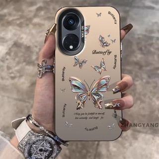 Ốp Lưng Cho OPPO Reno 8T 5G Reno 8T 4G Silicon Chất Liệu Mờ Vỏ Điện Thoại Thẩm Mỹ Cắt Kim Cương Thiết Kế Mới Họa Tiết Bướm TPU Mềm