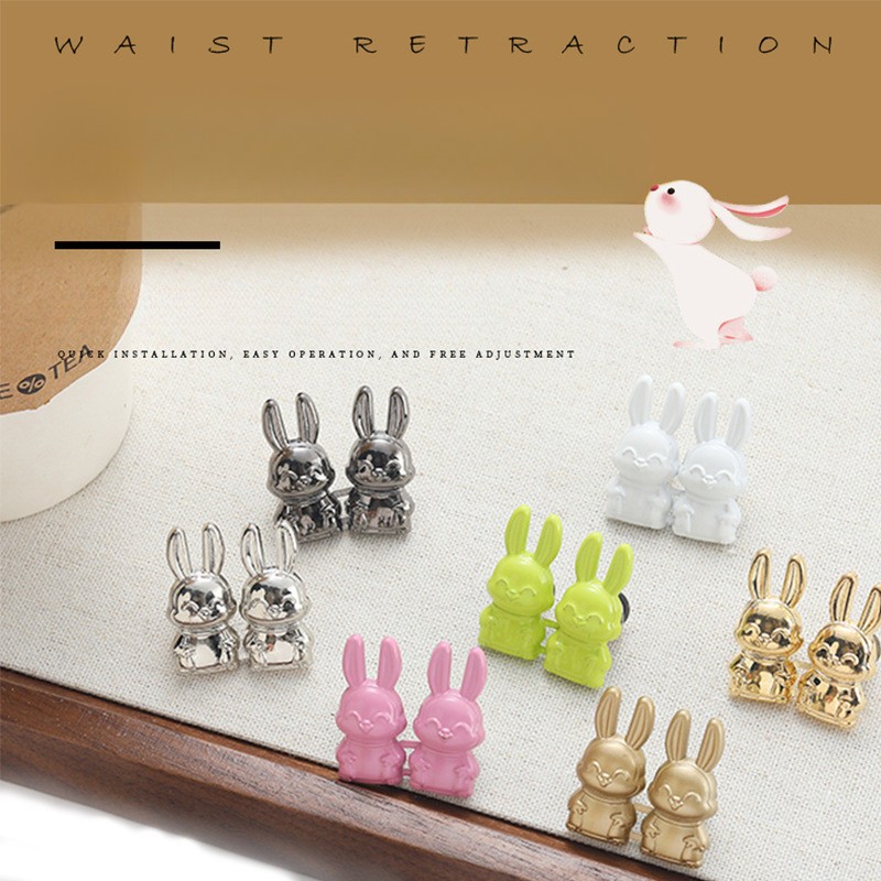Macaron Color Khóa thắt lưng động vật dễ thương, Liền mạch và có thể tháo rời, Chất liệu không gây dị ứng, Khóa thắt lưng không cần đinh, Khóa cố định liền mạch, Dụng cụ thay đổi đường thắt lưng của quần
