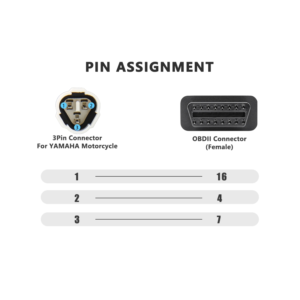 Elm327 OBD2 Máy Quét V1.5 Xe Máy DTC Rõ Ràng Lỗi Mã Cho Yamaha 3 Pin 4 Pin Đến 16 Pin Động Cơ Mở Rộng Dòng Adapter ELM 327 Máy Quét Công Cụ Cho Android