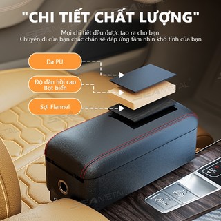 Hộp Tỳ Tay Ô Tô SEAMETAL Bọc Da Nhét Kẽ Ghế Tiện Dụng Cao Cấp Cho Mọi Dòng Xe Hơi (nhiều màu sắc)