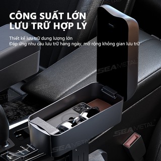 Hộp Tỳ Tay Ô Tô SEAMETAL Bọc Da Nhét Kẽ Ghế Tiện Dụng Cao Cấp Cho Mọi Dòng Xe Hơi (nhiều màu sắc)