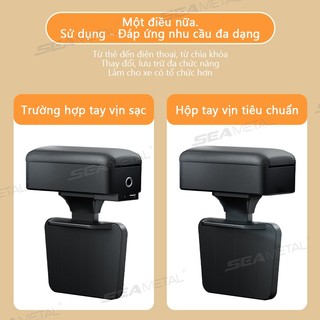Hộp Tỳ Tay Ô Tô SEAMETAL Bọc Da Nhét Kẽ Ghế Tiện Dụng Cao Cấp Cho Mọi Dòng Xe Hơi (nhiều màu sắc)