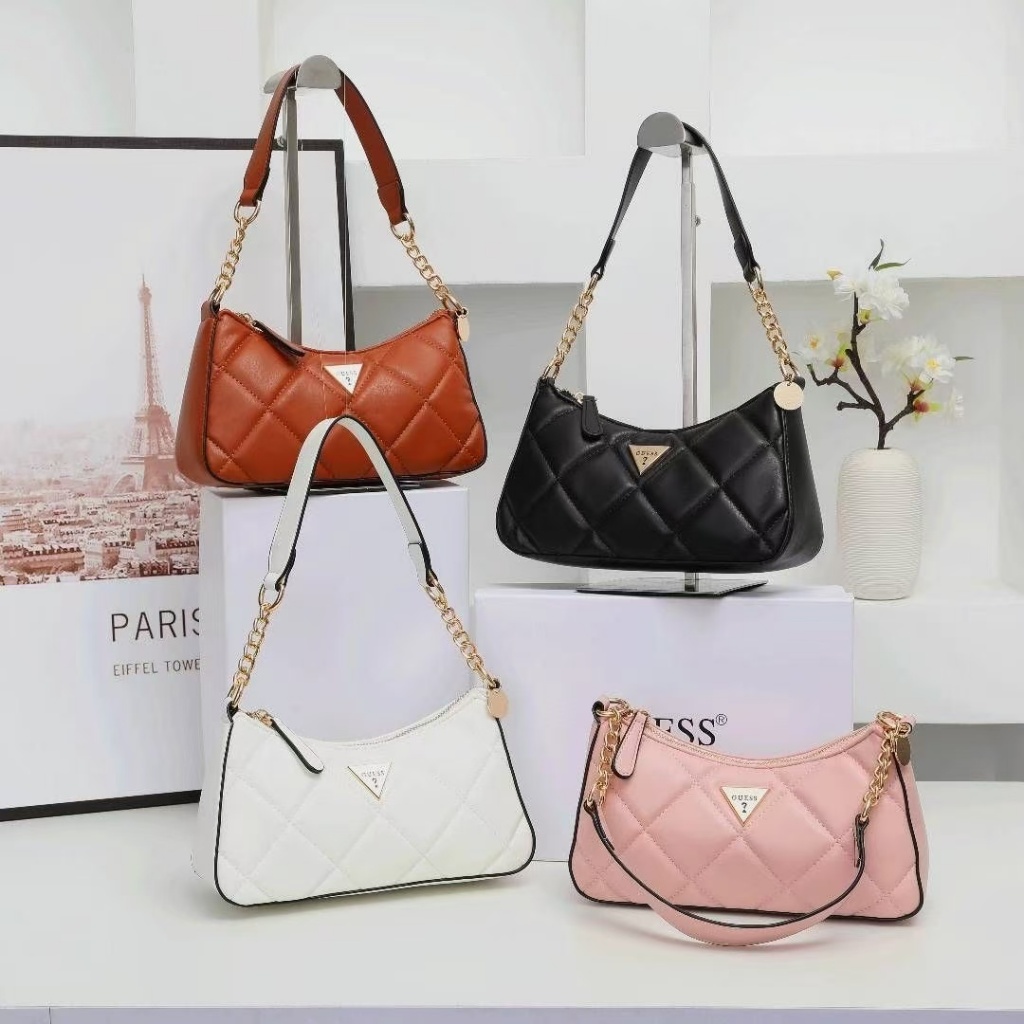 Túi đeo vai dây xích nữ GUESS Túi đeo vai họa tiết kim cương thời trang